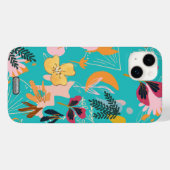 Kleurig gastro-intestinale patroon in blauw Modern Case-Mate iPhone Case (Achterkant (horizontaal))