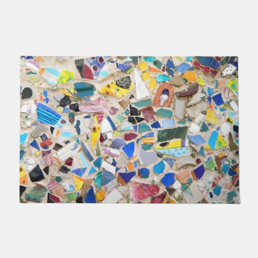 Kleurig gebroken afbeelding van de aardewand deurmat (Voorkant)