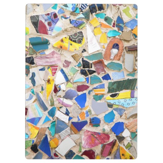 Kleurig gebroken afbeelding van de aardewand klembord (Achterkant)