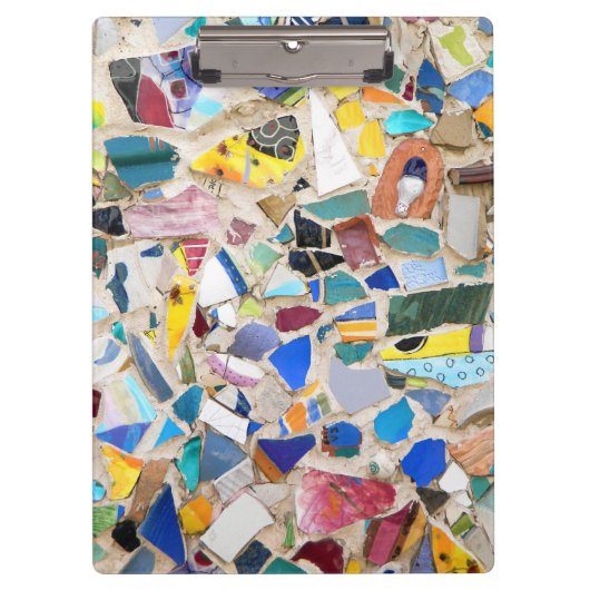 Kleurig gebroken afbeelding van de aardewand klembord (Voorkant)