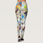 Kleurig gebroken afbeelding van de aardewand leggings (Achterkant)