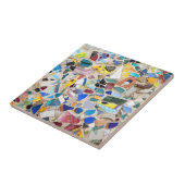 Kleurig gebroken afbeelding van de aardewand tegeltje (Zijkant)