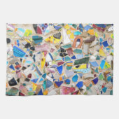 Kleurig gebroken afbeelding van de aardewand theedoek (Horizontaal)