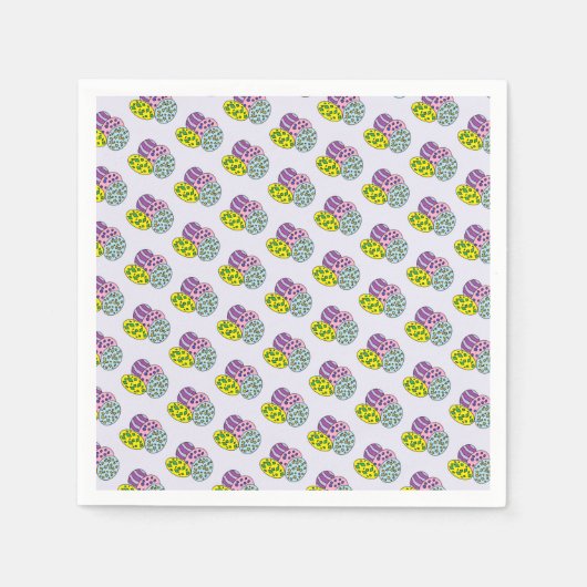 Kleurig gebundeld paaspapier servet (Voorkant)