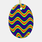 kleurig geel blauw keramisch ornament (Achterkant)