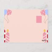 Kleurig Gefeliciteerd met je Verjaardag  Briefkaart (Achterkant)