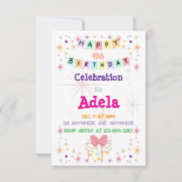 Kleurig Gefeliciteerd Verjaardag Kaart