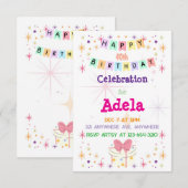 Kleurig Gefeliciteerd Verjaardag Kaart (Voorkant / Achterkant)