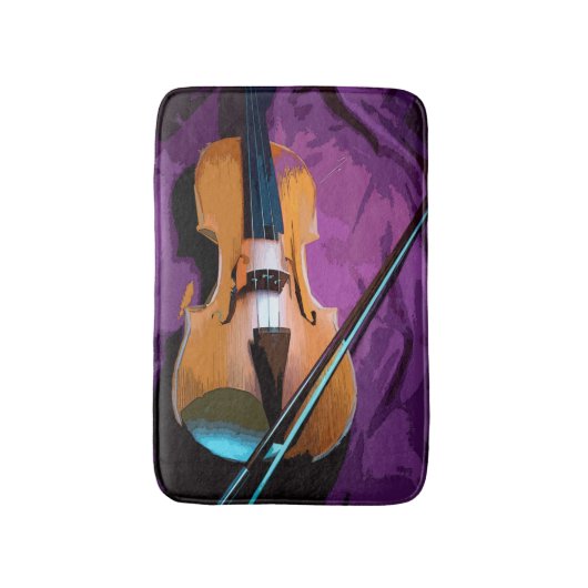 Kleurig geïllustreerd badmat - Viola (Voorkant Verticaal)