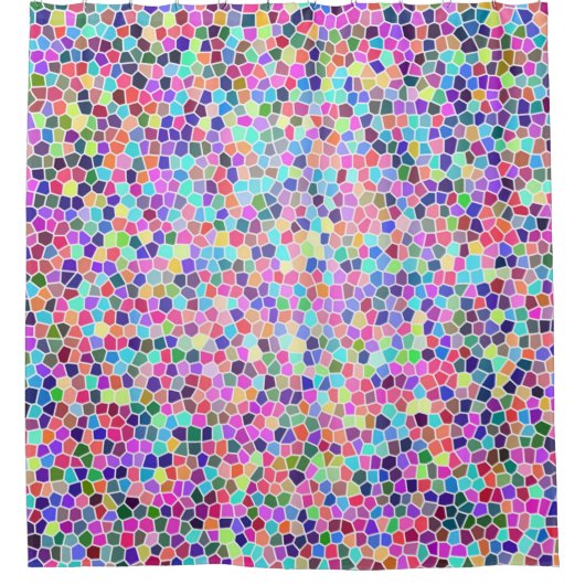 Kleurig gekleurd glas douchegordijn (Voorkant)