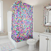 Kleurig gekleurd glas douchegordijn