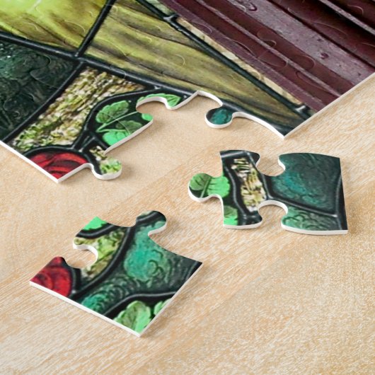 Kleurig gekleurd glas legpuzzel (Zijkant)