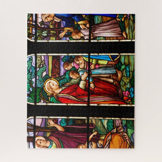 Kleurig gekleurd glas legpuzzel (Verticaal)