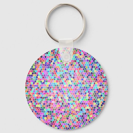 Kleurig gekleurd glas sleutelhanger (Voorkant)