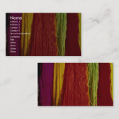 kleurig gekleurd wolgaren voor weven, Kairouan Visitekaartje (Voorkant / Achterkant)