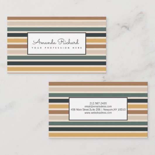 Kleurig gelineerd Visitekaartje (Voorkant / Achterkant)