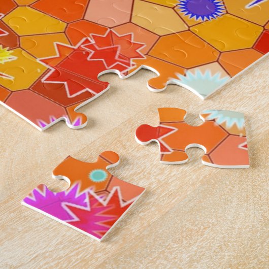 Kleurig geometrisch abstract patroonontwerp, legpuzzel (Zijkant)