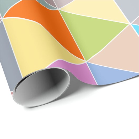 Kleurig geometrisch merkpatroon voor verpakkingspa cadeaupapier (Rol Hoek)
