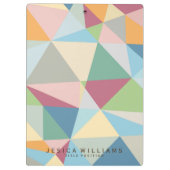 Kleurig geometrisch modern patroon klembord (Achterkant)