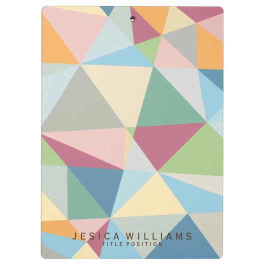 Kleurig geometrisch modern patroon klembord (Achterkant)