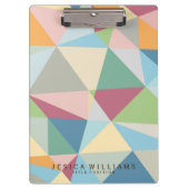 Kleurig geometrisch modern patroon klembord (Voorkant)