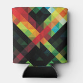 Kleurig geometrisch mozaïekpatroon blikjeskoeler (Achterkant)