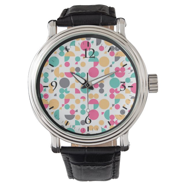 Kleurig geometrisch ontwerp horloge (Voorkant)