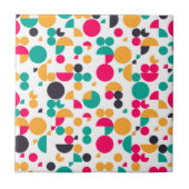 Kleurig geometrisch ontwerp tegeltje (Voorkant)