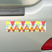 Kleurig geometrisch patroon bumpersticker (Op auto)