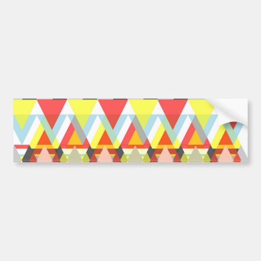 Kleurig geometrisch patroon bumpersticker (Voorkant)