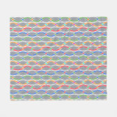 Kleurig geometrisch patroon. fleece deken (Voorkant (Horizontaal))