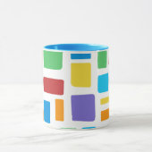 Kleurig geometrisch patroon in vrolijke kleuren mok (Midden)