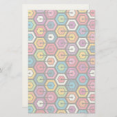 Kleurig geometrisch patroon met zeshoeken briefpapier (Voorkant / Achterkant)