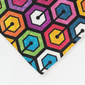 Kleurig geometrisch patroon met zeshoeken fleece deken (Hoek)