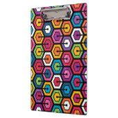 Kleurig geometrisch patroon met zeshoeken klembord (Links)
