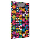 Kleurig geometrisch patroon met zeshoeken klembord (Rechts)