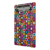 Kleurig geometrisch patroon met zeshoeken mini klembord (Angled2)