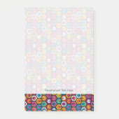 Kleurig geometrisch patroon met zeshoeken post-it® notes (Voorkant)