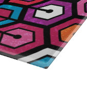Kleurig geometrisch patroon met zeshoeken snijplank (Hoek)