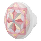 Kleurig geometrisch patroon van de waterverf keramische knop (Rechts)