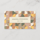 Kleurig geometrisch patroon visitekaartje (Voorkant)