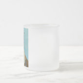 Kleurig geschilderd kattenportret matglas koffiemok (Center)