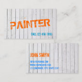 Kleurig geschilderd Visitekaartje voor wandschilde (Voorkant / Achterkant)