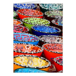 Kleurig geschilderd Wenskaart van keramische potte