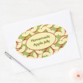 Kleurig gespleten Apple Pattern Homemade Jelly Lab Ovale Sticker (Envelop)