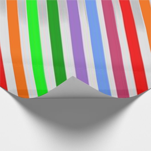 Kleurig gestripte papier voor onmiddellijke verpak (Hoek)