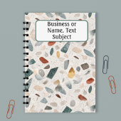 Kleurig getextureerd groot terrazzo patroon, notitieboek