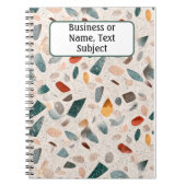 Kleurig getextureerd groot terrazzo patroon, notitieboek (Voorkant)