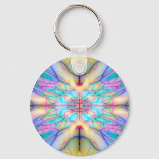 Kleurig getrokken patroon sleutelhanger (Voorkant)
