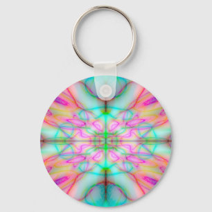 Kleurig getrokken patroon sleutelhanger